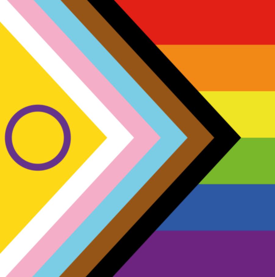 Intersex, trans & BIPOC inclusive pride flag